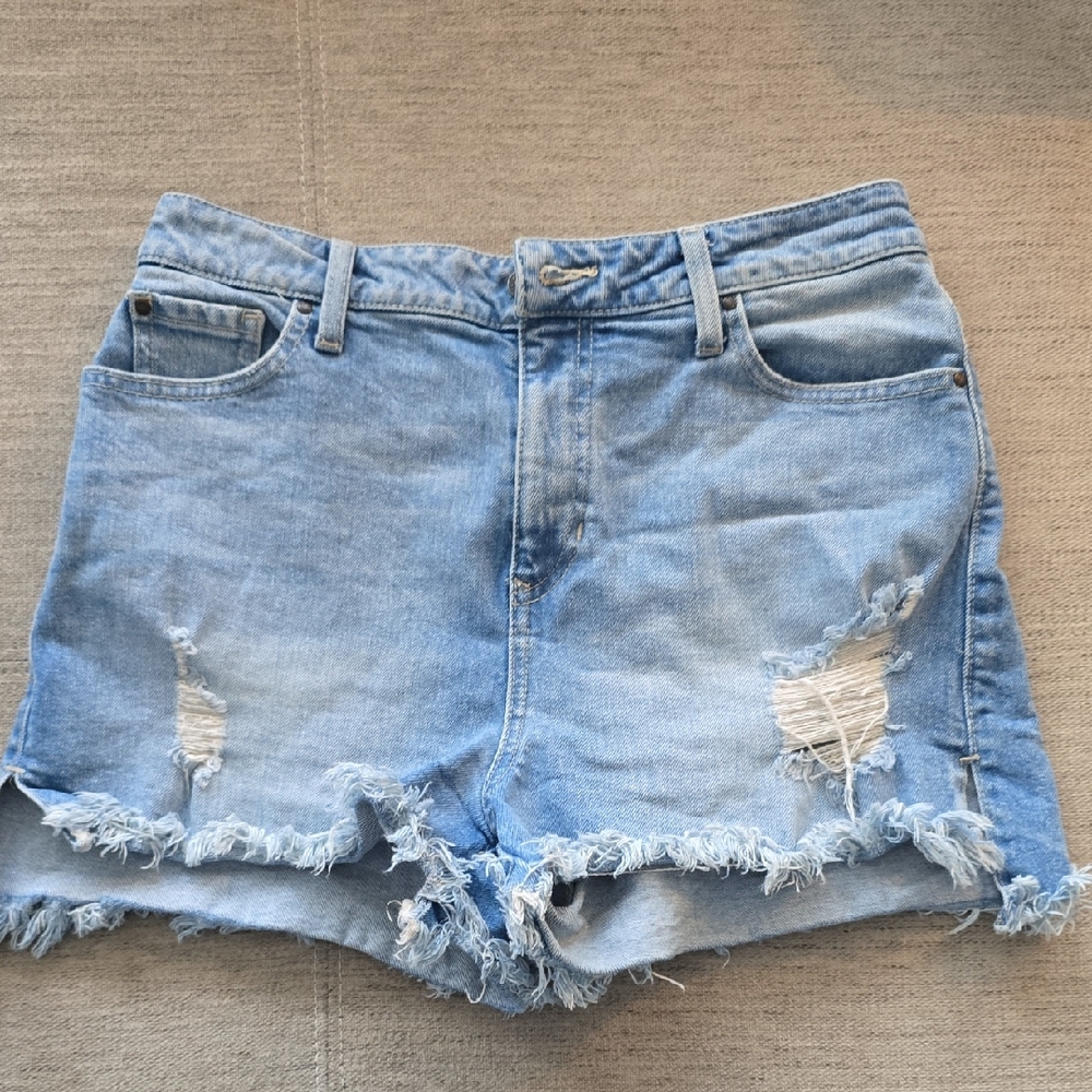 Guess Light Blue Distressed Jean Shorts Sz 29